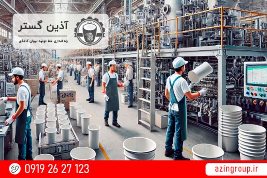 مراحل راه اندازی خط تولید لیوان کاغذی